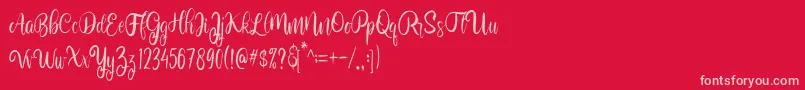 BolehdongRegular Font – Pink Fonts on Red Background