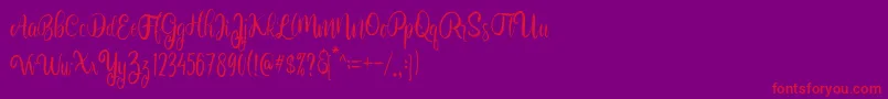 BolehdongRegular Font – Red Fonts on Purple Background