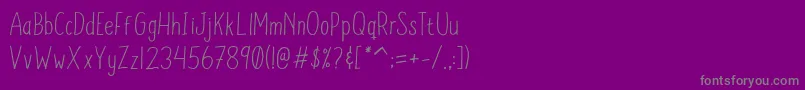 Czcionka Bolica – szare czcionki na fioletowym tle
