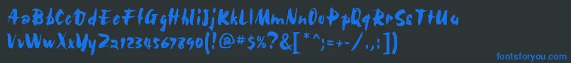 Bolide Regular Font – Blue Fonts on Black Background