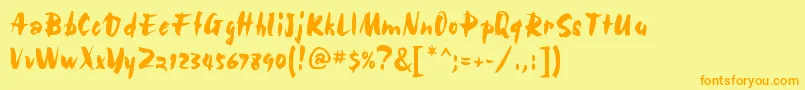 Bolide Regular Font – Orange Fonts on Yellow Background