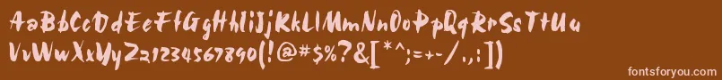 Bolide Regular Font – Pink Fonts on Brown Background