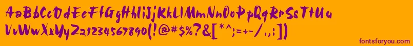 Bolide Regular Font – Purple Fonts on Orange Background