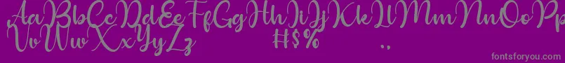 Bollinsh Hunt Personal Use Only Font – Gray Fonts on Purple Background