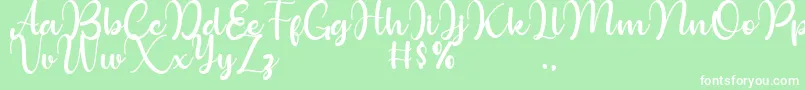 Bollinsh Hunt Personal Use Only Font – White Fonts on Green Background