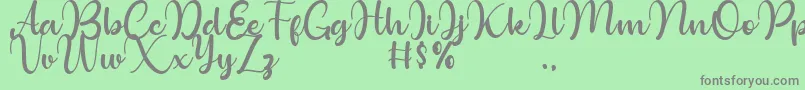Bollinsh Hunt Personal Use Only Font – Gray Fonts on Green Background