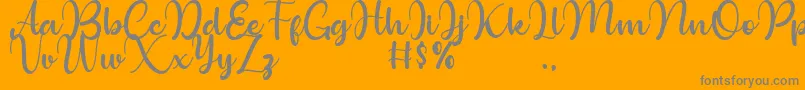 Bollinsh Hunt Personal Use Only Font – Gray Fonts on Orange Background