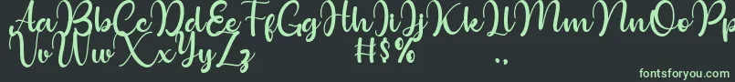 Bollinsh Hunt Personal Use Only Font – Green Fonts on Black Background