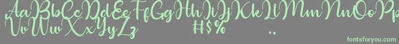 Bollinsh Hunt Personal Use Only Font – Green Fonts on Gray Background