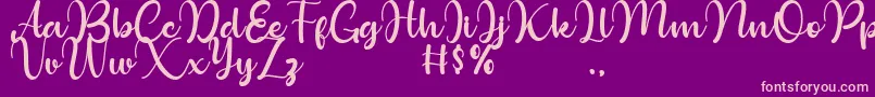 Bollinsh Hunt Personal Use Only Font – Pink Fonts on Purple Background