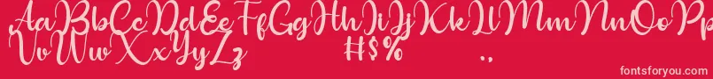 Bollinsh Hunt Personal Use Only Font – Pink Fonts on Red Background