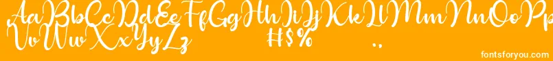 Bollinsh Hunt Personal Use Only Font – White Fonts on Orange Background