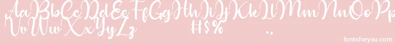 Bollinsh Hunt Personal Use Only Font – White Fonts on Pink Background