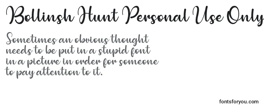 Bollinsh Hunt Personal Use Only (121797) Font