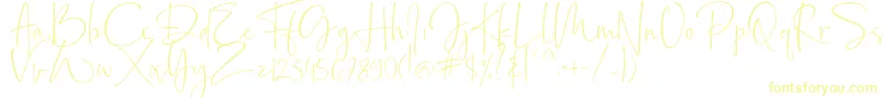 Czcionka Bollivia Rosilla Demo – żółte czcionki