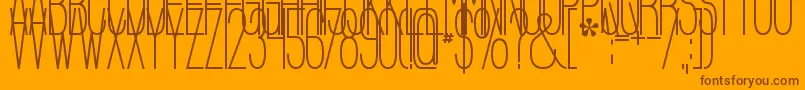Шрифт BolognaSansish – коричневые шрифты на оранжевом фоне