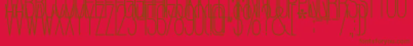BolognaSansish-fontti – ruskeat fontit punaisella taustalla