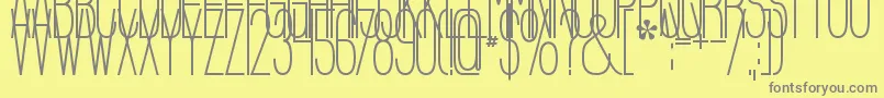 BolognaSansish Font – Gray Fonts on Yellow Background