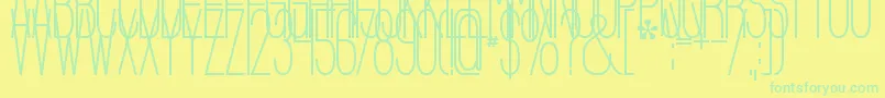 BolognaSansish Font – Green Fonts on Yellow Background