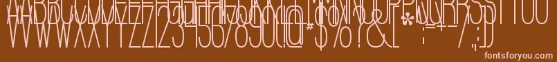 BolognaSansish Font – Pink Fonts on Brown Background