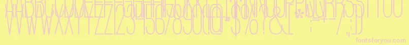 BolognaSansish Font – Pink Fonts on Yellow Background