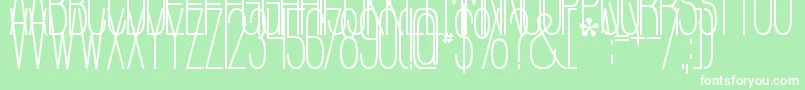 BolognaSansish Font – White Fonts on Green Background