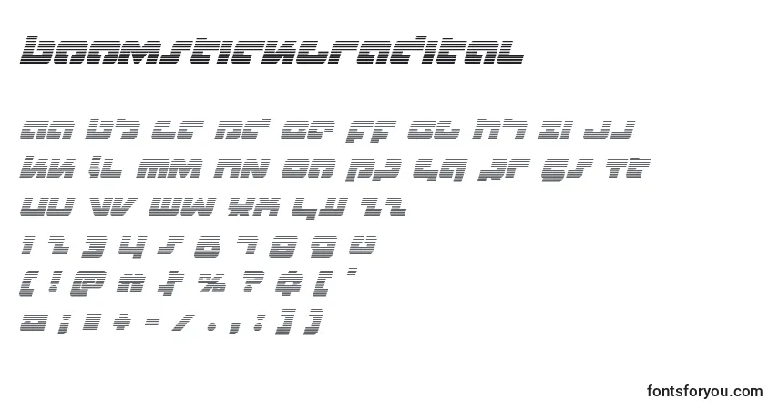 Boomstickgradital font – alphabet, numbers, special characters