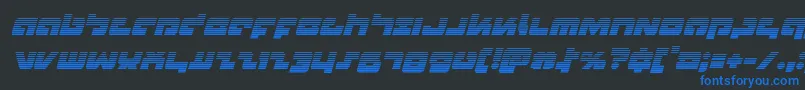 Boomstickgradital Font – Blue Fonts on Black Background