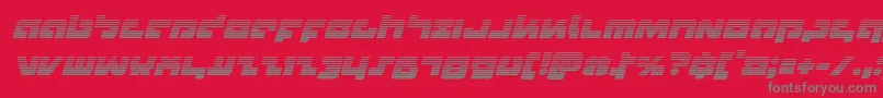フォントBoomstickgradital – 赤い背景に灰色の文字