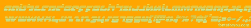 Boomstickgradital Font – Green Fonts on Orange Background