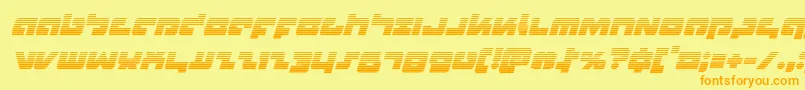Boomstickgradital Font – Orange Fonts on Yellow Background