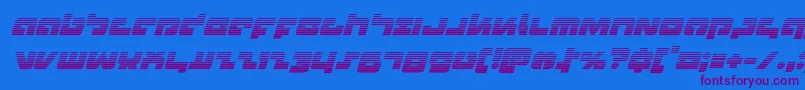 Boomstickgradital Font – Purple Fonts on Blue Background