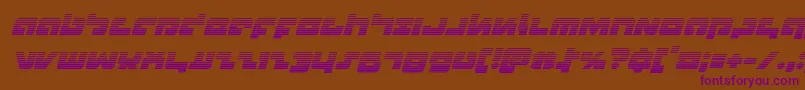 Boomstickgradital Font – Purple Fonts on Brown Background