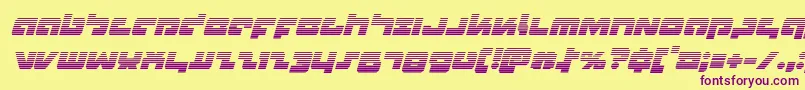 Boomstickgradital Font – Purple Fonts on Yellow Background