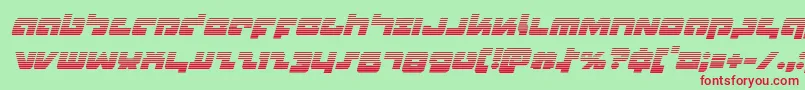 フォントBoomstickgradital – 赤い文字の緑の背景