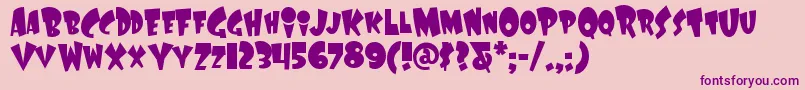 Laffrn Font – Purple Fonts on Pink Background
