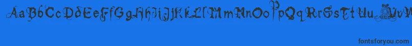 フォントbolt cutter light – 黒い文字の青い背景