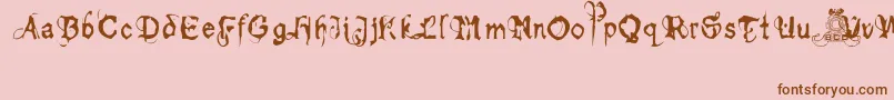 bolt cutter light-fontti – ruskeat fontit vaaleanpunaisella taustalla