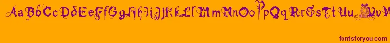 bolt cutter light Font – Purple Fonts on Orange Background