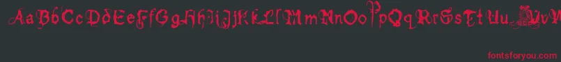 bolt cutter light Font – Red Fonts on Black Background