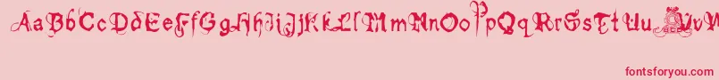 フォントbolt cutter light – ピンクの背景に赤い文字