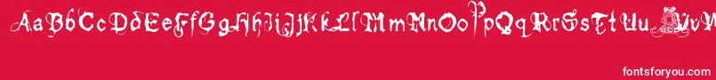 フォントbolt cutter light – 赤い背景に白い文字
