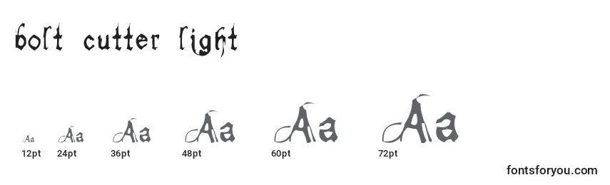 Bolt cutter light Font Sizes