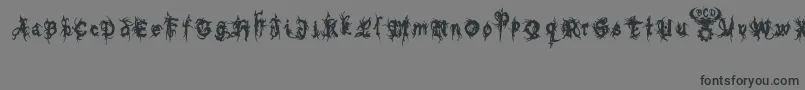 フォントbolt cutter nasty – 黒い文字の灰色の背景