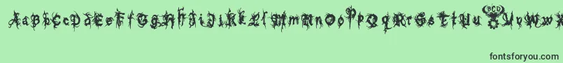 bolt cutter nasty Font – Black Fonts on Green Background