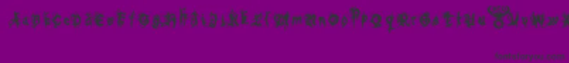 フォントbolt cutter nasty – 紫の背景に黒い文字