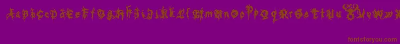 フォントbolt cutter nasty – 紫色の背景に茶色のフォント
