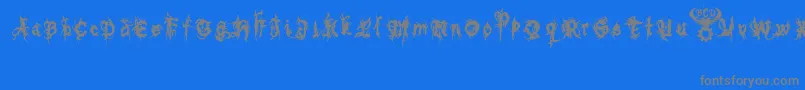 bolt cutter nasty Font – Gray Fonts on Blue Background