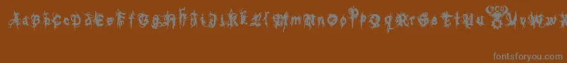 フォントbolt cutter nasty – 茶色の背景に灰色の文字