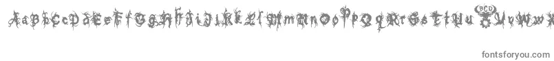 bolt cutter nasty-Schriftart – Graue Schriften auf weißem Hintergrund